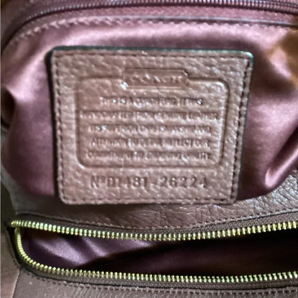 Coach Rich Brown Leather Shoulder Bag - Picture 5 of 6